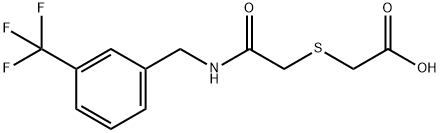 2-[(2-OXO-2-([3-(TRIFLUOROMETHYL)BENZYL]AMINO)ETHYL)SULFANYL]ACETIC ACID Struktur