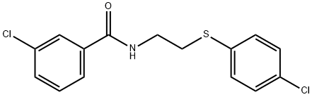 3-CHLORO-N-(2-[(4-CHLOROPHENYL)SULFANYL]ETHYL)BENZENECARBOXAMIDE Struktur