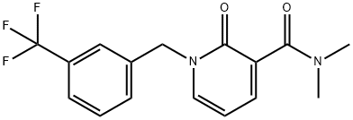 N,N-DIMETHYL-2-OXO-1-[3-(TRIFLUOROMETHYL)BENZYL]-1,2-DIHYDRO-3-PYRIDINECARBOXAMIDE Struktur