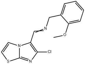 N-[(6-CHLOROIMIDAZO[2,1-B][1,3]THIAZOL-5-YL)METHYLENE](2-METHOXYPHENYL)METHANAMINE Struktur