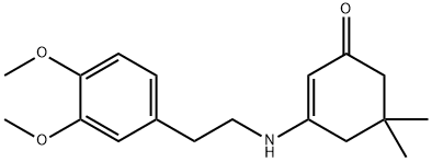 3-((2-(3,4-DIMETHOXYPHENYL)ETHYL)AMINO)-5,5-DIMETHYLCYCLOHEX-2-EN-1-ONE Struktur