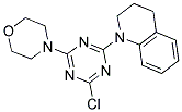 4-[4-CHLORO-6-(1,2,3,4-TETRAHYDROQUINOLIN-1-YL)-1,3,5-TRIAZIN-2-YL]MORPHOLINE Struktur