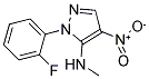 1-(2-FLUOROPHENYL)-N-METHYL-4-NITRO-1H-PYRAZOL-5-AMINE Struktur