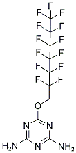 6-[(2,2,3,3,4,4,5,5,6,6,7,7,7-TRIDECAFLUOROHEPTYL)OXY]-1,3,5-TRIAZINE-2,4-DIAMINE Struktur