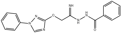 N'-(2-[(1-PHENYL-1H-1,2,4-TRIAZOL-3-YL)OXY]ETHANIMIDOYL)BENZENECARBOHYDRAZIDE Struktur