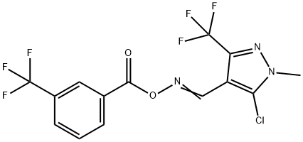 5-CHLORO-1-METHYL-3-(TRIFLUOROMETHYL)-4-[(([3-(TRIFLUOROMETHYL)BENZOYL]OXY)IMINO)METHYL]-1H-PYRAZOLE Struktur