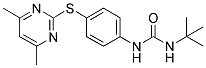 N-TERT-BUTYL-N'-[4-[(4,6-DIMETHYLPYRIMIDIN-2-YL)THIO]PHENYL]UREA Struktur