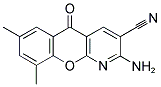 2-AMINO-7,9-DIMETHYL-5-OXO-5H-[1]BENZOPYRANO[2,3-B]PYRIDINE-3-CARBONITRILE Struktur