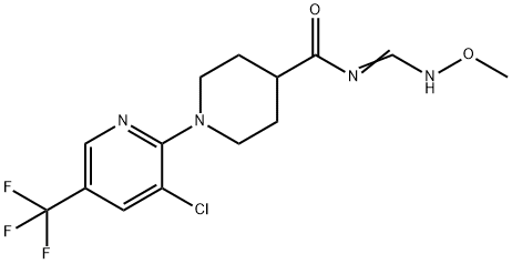 1-[3-CHLORO-5-(TRIFLUOROMETHYL)-2-PYRIDINYL]-N-[(METHOXYAMINO)METHYLENE]-4-PIPERIDINECARBOXAMIDE Struktur