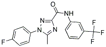 1-(4-FLUOROPHENYL)-5-METHYL-N-[3-(TRIFLUOROMETHYL)PHENYL]-1H-1,2,4-TRIAZOLE-3-CARBOXAMIDE Struktur