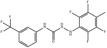 1-(2,3,5,6-TETRAFLUORO-4-METHYLPHENYL)-4-(3-(TRIFLUOROMETHYL)PHENYL)SEMICARBAZIDE Struktur