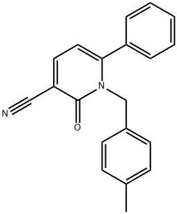 1-(4-METHYLBENZYL)-2-OXO-6-PHENYL-1,2-DIHYDRO-3-PYRIDINECARBONITRILE Struktur