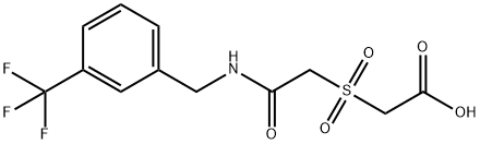 2-[(2-OXO-2-([3-(TRIFLUOROMETHYL)BENZYL]AMINO)ETHYL)SULFONYL]ACETIC ACID Struktur