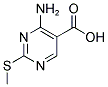 4-AMINO-2-METHYLSULFANYL-PYRIMIDINE-5-CARBOXYLIC ACID Struktur