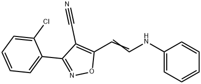 5-(2-ANILINOVINYL)-3-(2-CHLOROPHENYL)-4-ISOXAZOLECARBONITRILE Struktur