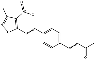 4-(4-[2-(3-METHYL-4-NITRO-5-ISOXAZOLYL)VINYL]PHENYL)-3-BUTEN-2-ONE Struktur