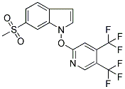 1-[[4,5-BIS(TRIFLUOROMETHYL)PYRIDIN-2-YL]OXY]-6-(METHYLSULPHONYL)INDOLE Struktur