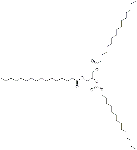 TRIPALMITIN (2-PALMITOYL-2-13C) Struktur