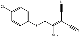 2-(1-AMINO-2-[(4-CHLOROPHENYL)SULFANYL]ETHYLIDENE)MALONONITRILE Struktur