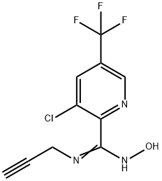 3-CHLORO-N'-HYDROXY-N-(2-PROPYNYL)-5-(TRIFLUOROMETHYL)-2-PYRIDINECARBOXIMIDAMIDE Struktur