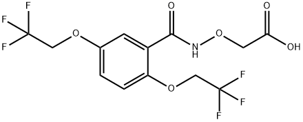 2-(([2,5-BIS(2,2,2-TRIFLUOROETHOXY)BENZOYL]AMINO)OXY)ACETIC ACID Struktur