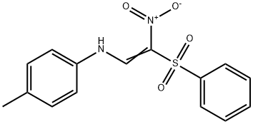 4-METHYL-N-[2-NITRO-2-(PHENYLSULFONYL)VINYL]ANILINE Struktur