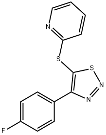 2-([4-(4-FLUOROPHENYL)-1,2,3-THIADIAZOL-5-YL]SULFANYL)PYRIDINE Struktur