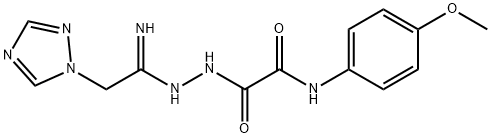 N-(4-METHOXYPHENYL)-2-OXO-2-(2-[2-(1H-1,2,4-TRIAZOL-1-YL)ETHANIMIDOYL]HYDRAZINO)ACETAMIDE Struktur