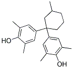 4-[1-(4-HYDROXY-3,5-DIMETHYLPHENYL)-3-METHYLCYCLOHEXYL]-2,6-DIMETHYLPHENOL Struktur