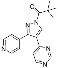 3-(PYRIDIN-4-YL)-4-(PYRIMIDIN-4-YL)-1-(TERT-BUTYLCARBONYL)PYRAZOLE Struktur