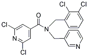 N4-(2,3-DICHLOROBENZYL)-N4-(3-PYRIDYLMETHYL)-2,6-DICHLOROISONICOTINAMIDE Struktur