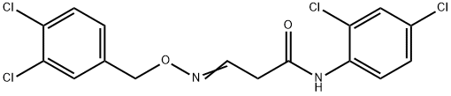 3-([(3,4-DICHLOROBENZYL)OXY]IMINO)-N-(2,4-DICHLOROPHENYL)PROPANAMIDE Struktur