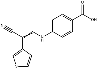 4-([2-CYANO-2-(3-THIENYL)VINYL]AMINO)BENZENECARBOXYLIC ACID Struktur