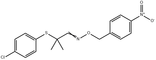 2-[(4-CHLOROPHENYL)SULFANYL]-2-METHYLPROPANAL O-(4-NITROBENZYL)OXIME Struktur