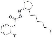 1-[2-(([2-(2-FLUOROPHENYL)ACETYL]OXY)IMINO)CYCLOPENTYL]HEPTANE Struktur