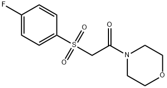 2-[(4-FLUOROPHENYL)SULFONYL]-1-MORPHOLINO-1-ETHANONE Struktur