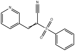 2-(PHENYLSULFONYL)-3-(3-PYRIDYL)PROP-2-ENENITRILE Struktur