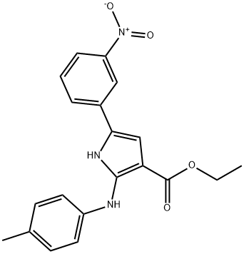 ETHYL 5-(3-NITROPHENYL)-2-(4-TOLUIDINO)-1H-PYRROLE-3-CARBOXYLATE Struktur