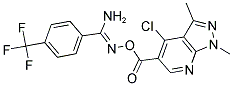 O1-[(4-CHLORO-1,3-DIMETHYL-1H-PYRAZOLO[3,4-B]PYRIDIN-5-YL)CARBONYL]-4-(TRIFLUOROMETHYL)BENZENE-1-CARBOHYDROXIMAMIDE Struktur