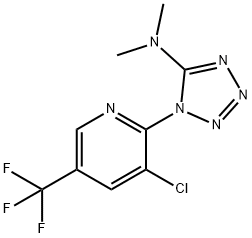 1-[3-CHLORO-5-(TRIFLUOROMETHYL)-2-PYRIDINYL]-N,N-DIMETHYL-1H-1,2,3,4-TETRAAZOL-5-AMINE Struktur