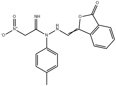 N''-(4-METHYLPHENYL)-2-NITRO-N'-([3-OXO-2-BENZOFURAN-1(3H)-YLIDEN]METHYL)ETHANIMIDOHYDRAZIDE Struktur