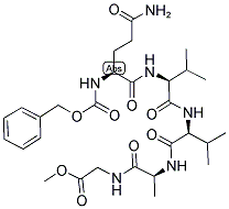 Z-GLN-VAL-VAL-ALA-GLY-OME Struktur