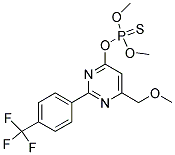 O-(6-(METHOXYMETHYL)-2-[4-(TRIFLUOROMETHYL)PHENYL]PYRIMIDIN-4-YL) O,O-DIMETHYL PHOSPHOTHIOATE Struktur