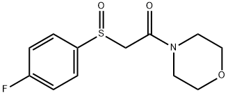 2-[(4-FLUOROPHENYL)SULFINYL]-1-MORPHOLINO-1-ETHANONE Struktur