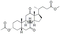 5-BETA-CHOLANIC ACID-3-ALPHA-OL-7,12-DIONE ACETATE METHYL ESTER Struktur