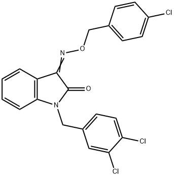 1-(3,4-DICHLOROBENZYL)-1H-INDOLE-2,3-DIONE 3-[O-(4-CHLOROBENZYL)OXIME] Struktur