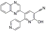 2-HYDROXY-5-(QUINOXALIN-2-YL)-6-(PYRIDIN-4-YL)-3-PYRIDINECARBONITRILE Struktur