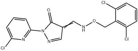 2-(6-CHLORO-2-PYRIDINYL)-4-(([(2,6-DICHLOROBENZYL)OXY]AMINO)METHYLENE)-2,4-DIHYDRO-3H-PYRAZOL-3-ONE Struktur