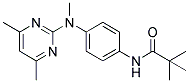 N-[4-[N-METHYL-(4,6-DIMETHYLPYRIMIDIN-2-YL)AMINO]PHENYL]TERT-BUTYLCARBOXAMIDE Struktur