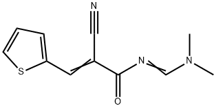 2-CYANO-N-[(DIMETHYLAMINO)METHYLENE]-3-(2-THIENYL)ACRYLAMIDE Struktur